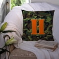 thumbnail image 3 of Letter H Monogram - Camo Green Fabric Decorative Pillow, 3 of 4