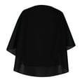 thumbnail image 4 of XuJwPNcy Womens Plus Size Blouses Casual Loose Flowy Shirts Summer Chiffon Oversized Tops Dressy Scoop Neck Tops, 4 of 7