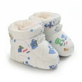 thumbnail image 2 of 0-18M Baby Boys Girls Winter Warm Boots Newborns Non-Slip Cartoon Printed Crib Shoes, 2 of 8
