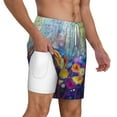 thumbnail image 2 of Kdxio Spring Flower Seasonal Print Men'S Swim Trunks With Compression Liner 7 Inch Inseam Quick Dry Swim Shorts, 2 of 7