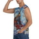 thumbnail image 3 of Fotbe Cartoon Train Hot Air Balloon Men's Camiseta sin Mangas Estampada para Hombres, Playera Casual para Gimnasio, Entrenamiento, Playa-X-Large, 3 of 7