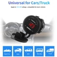 thumbnail image 1 of Adaptador Cargador USB para coche de 12 V/24 V con dos puertos y adaptador de corriente con medidor de voltaje (rojo), 1 of 7