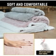 thumbnail image 6 of Goolela Fluffy Fur Rug Round Rug 3ft Circle Rug Pink Fuzzy Furry Plush Faux Rabbit Fur Rug Plush Shag Rug for Living Room Bedroom Nursery, 6 of 8