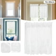 thumbnail image 2 of Lace Sheer Kitchen Tier Curtain Set Floral Embroidered Cafe Curtains with Rod Pocket Light Filtering Window Treatments for Kitchen Bathroom Basement RV Camper Small Windows, 2 of 9