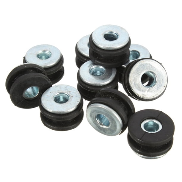 Desde China Kit de 10 arandelas de goma for motocicleta, surtido de pernos, pernos de carenado, amortiguadores de presión, arandelas amortiguadoras y bujes de amortiguación.