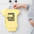 thumbnail image 5 of Grandma Plus Me Is One Broke Grandpa Romper Boys or Girls Infant Baby Brisco Brands 12M, 5 of 6