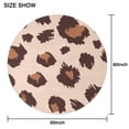 thumbnail image 6 of Beige and Brown Of Leopard Print Round Tablecloth 60"x60",Wrinkle Wipeable Table Cloth for Kitchen Dining Room Picnic Patio Party, 6 of 6