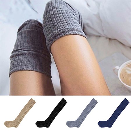 

Winter Warm Women Knit Crochet Soft Thigh-High Thick Stockings Long Socks