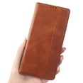 thumbnail image 3 of Compatible with Nokia X100 Case Magnetic Closure Vintage Pattern PU Leather Wallet Cover with Card Slots-Brown, 3 of 5