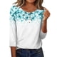 thumbnail image 3 of TaTaai Loose Printed T-Shirt Lightweight Comfortable Women's Fashion Casual Button Round Neck 3/4 Sleeve All Season Daily Versatile Blouse Gift, 3 of 7