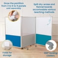 thumbnail image 5 of ECR4Kids Mobile Dry-Erase and Flannel Split Room Divider, 3-Panel, School Supplies, Contemporary, 5 of 9