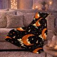 thumbnail image 5 of Celestial Moon Candles Starry Night Fantasy Pattern Mystical, Warm Flannel Blanket for Living Room and Reading Nook, Festive autumn celebration Scene, Art Lovers autumn celebration Gift, 5 of 7