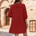 thumbnail image 4 of PMUYBHF Female Womens Cardigan With Pockets And Buttons Women Cardigan Three Quarter Sleeve Open Front Lightweight Cardigan Casual Ruffles Cardigan XXL Red, 4 of 6