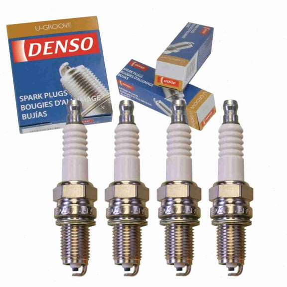 4 pc DENSO 3312 Standard U-Groove Spark Plugs for XU24EPR-U Ignition Wire Secondary