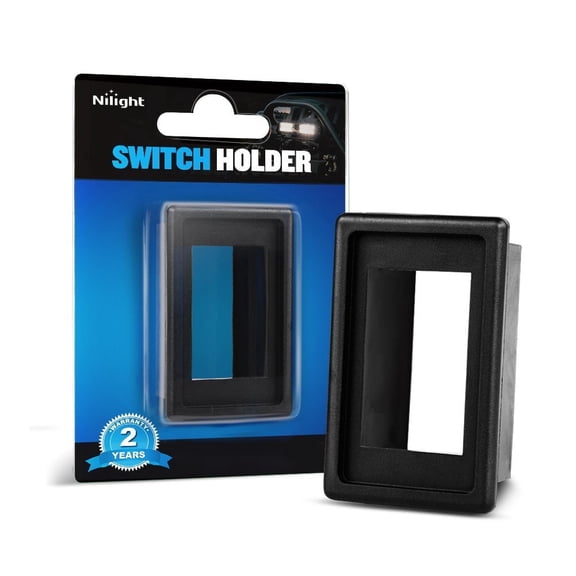 Nilight LED Light Bar Rocker Switch Holder Panel Switch Holder Housing Kit ABS Plastic Black Automotive Mount Toggle Switch Housing,1PCS Switch Panel