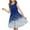 Blue, variant on Girls Sleeveless Dress A-Line Gradient Print Starry Glitter Summer Party Dresses for Kids Green Size 11-12 Years