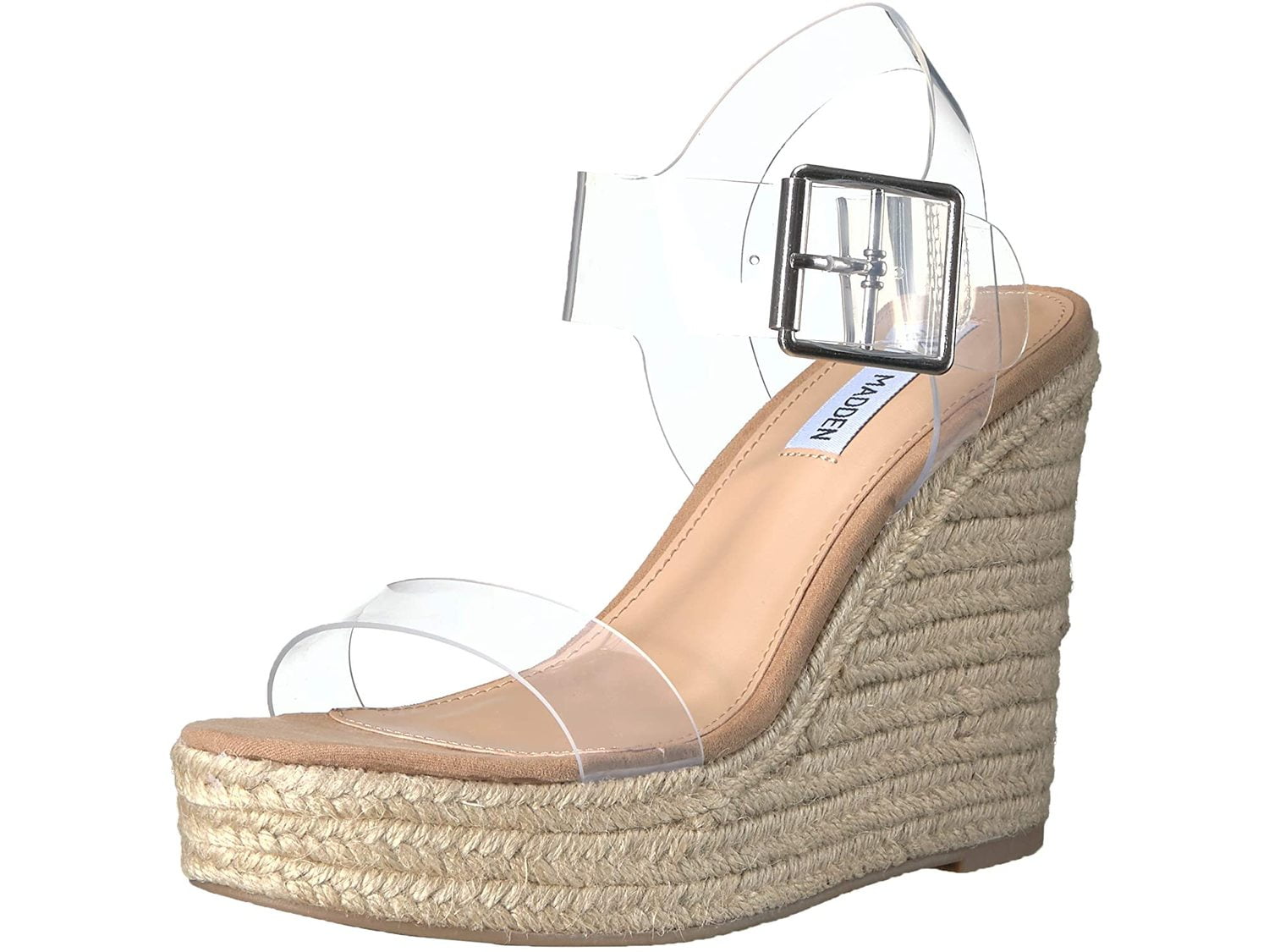 clear steve madden wedges