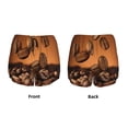 thumbnail image 3 of KLL Coffee Beans Pattern Shorts Women,Athletic Shorts High Waisted Running Shorts Pocket Sporty Short Gym Elastic Workout Shorts-Large, 3 of 7