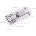 thumbnail image 1 of SHAR 2pcs Stainless Steel Latch Sliding Door Lock, Surface Mounted Sliding Bolt for All Types of Interior Doors, 1 of 5