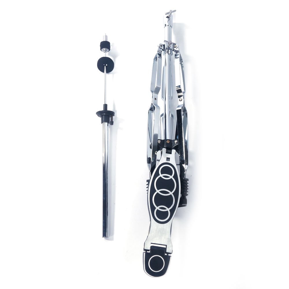 GZXS Professional Pedal Control Style Drum High Hat Cymbal Stand With Pedal Silver & Black