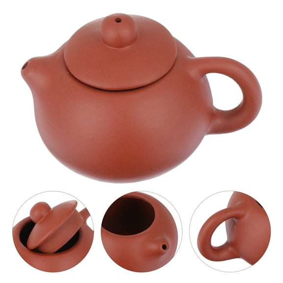 ULTNICE Ceramic Teapot Red Clay 1Pcs Office Decoration
