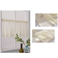 thumbnail image 1 of Cafe kitchen window treatment Semi transparent voile curtains Ruffle window drape valance Lace voile curtains Window drape valance, 1 of 9