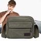 thumbnail image 4 of Mochila de Lona para Hombre | Bandolera Ajustable | Bolsa Ligera de Viaje y Deporte | Múltiples Compartimentos | Uso Diario | Caqui, Verde y Marrón, 4 of 6