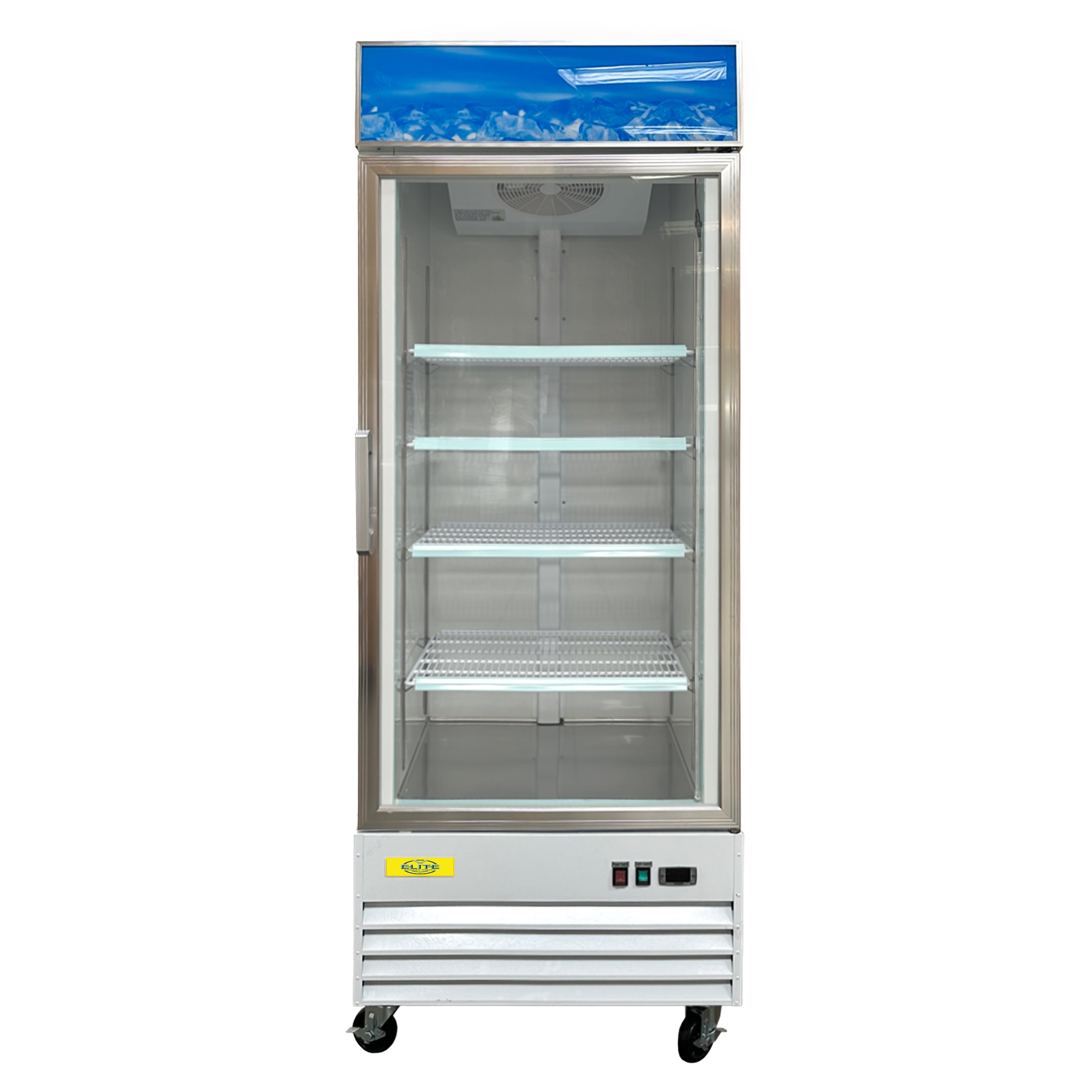 31 in. Single Glass Door Food Merchandiser Commercial Freezer, 23 cu. ft.
