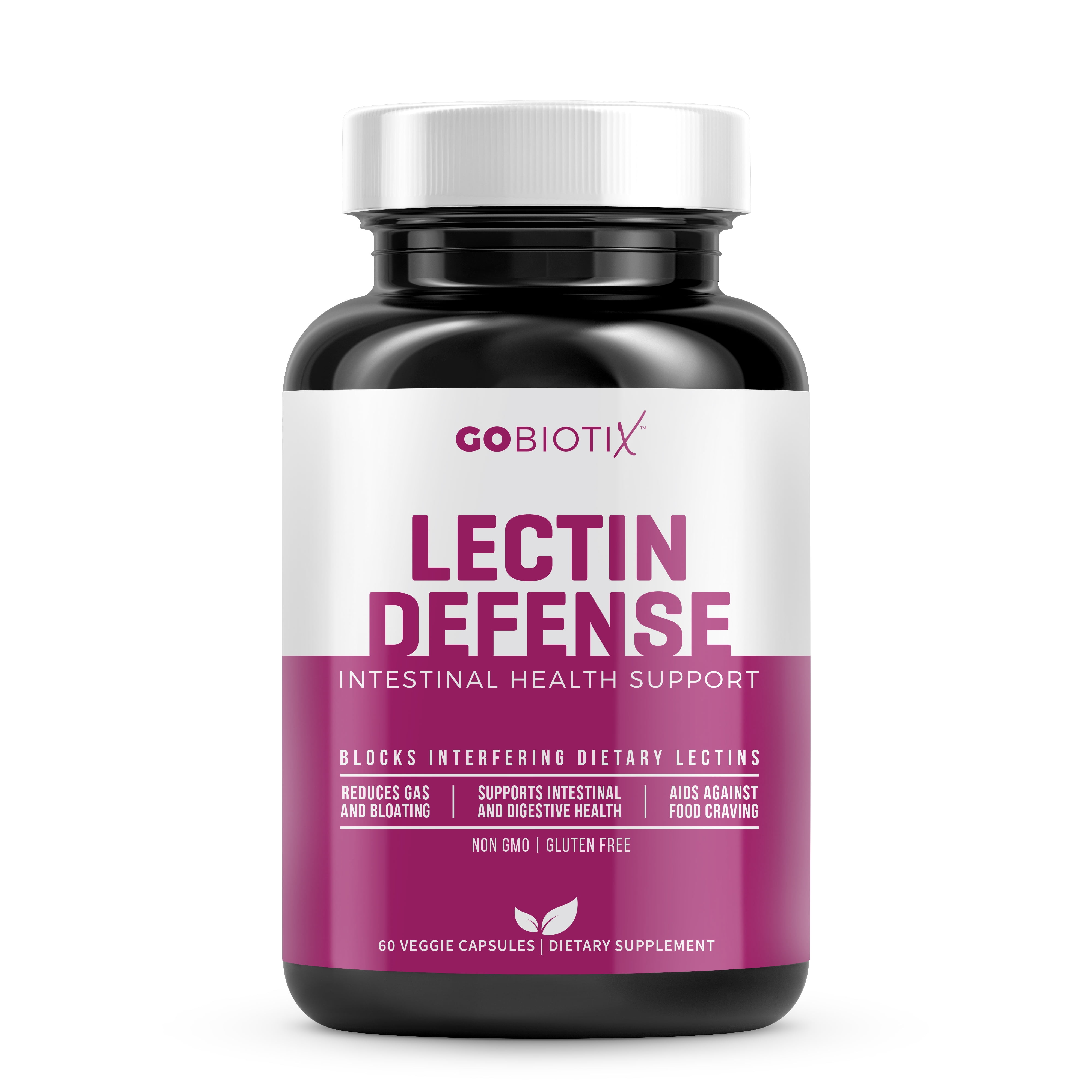 GoBiotix Lectin Defense Aids in Intestinal Health, Immune Support Supplement for Women & Men