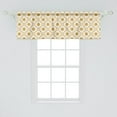 thumbnail image 2 of Ambesonne Boho Window Valance, Soft Floral Details in Squares, 42" x 18", Off White Dark Yellow, 2 of 3
