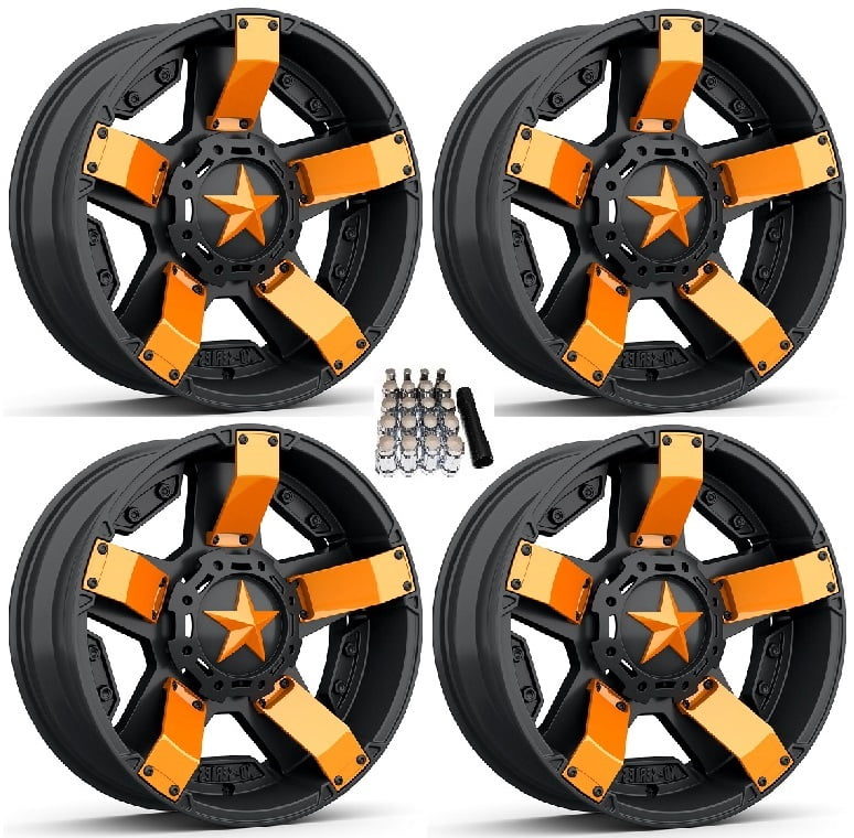XS811 Rockstar II ATV Wheels/Rims Orange/Black 16" Honda Pioneer