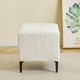 thumbnail image 2 of LKJYER Stretch Ottoman Covers Square Ottoman Slipcover Jacquard Storage Ottoman Elastic Bottom Footrest Stool Covers Protector Stool Covers Furniture for Living Room, 2 of 7