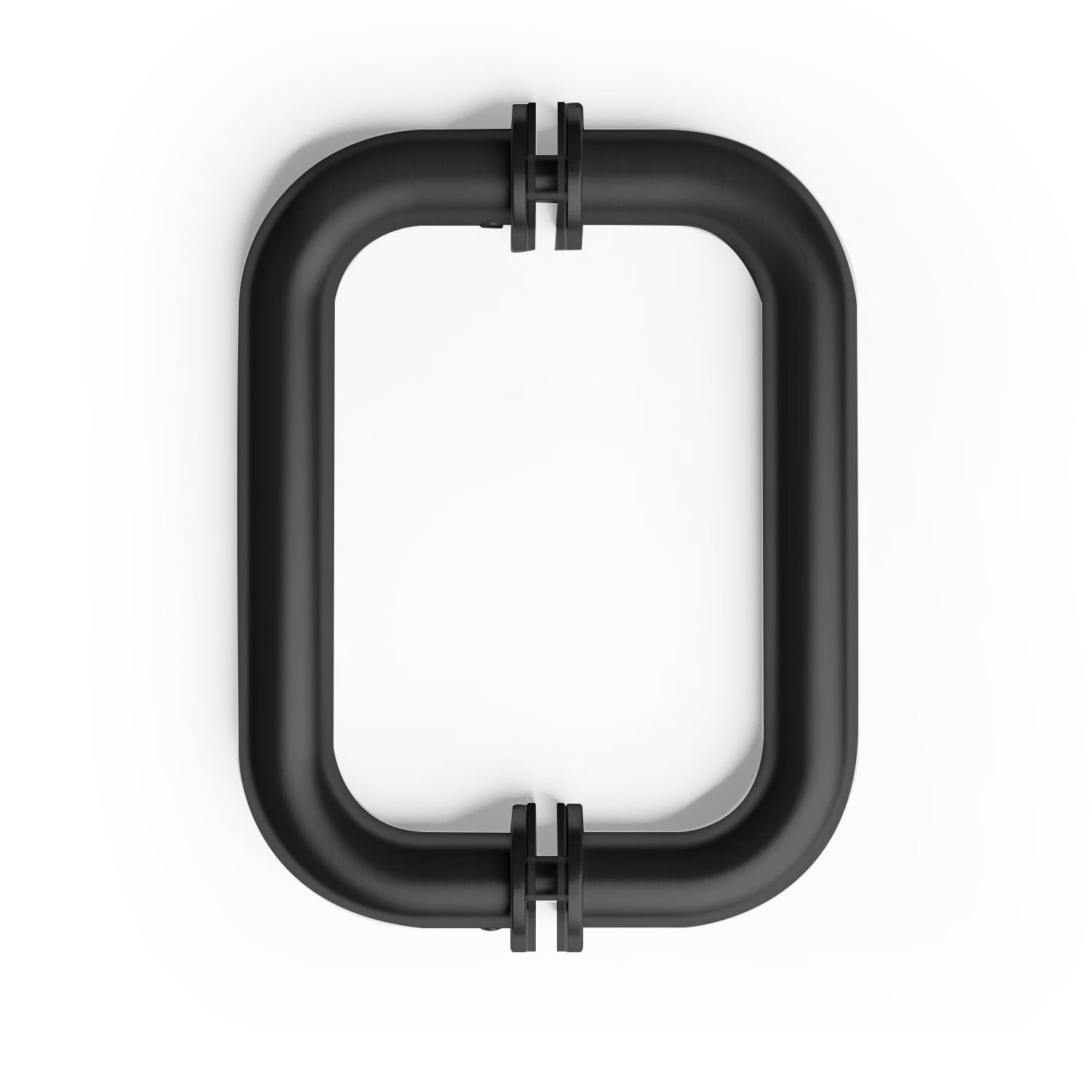Matte Black 6 Inch Frameless Brass Shower Door Handle
