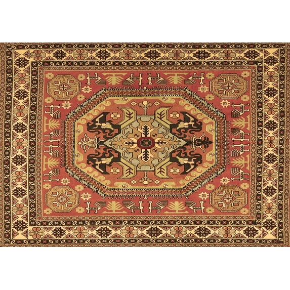 Ahgly Company Indoor Rectangle Persian Brown Traditional Area Rugs, 2' x 3'