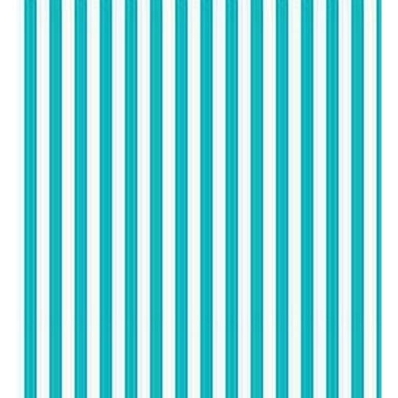 Teal and White Stripe Edible Cake & Cupcake Image Decoration Frosting Sheet