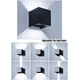 thumbnail image 2 of RV Luz de pared LED moderna de 12 W/luz de pared exterior, ángulo de haz ajustable impermeable, carcasa de aleación de aluminio, (negro-6000 K) Rojo Verde, 2 of 5