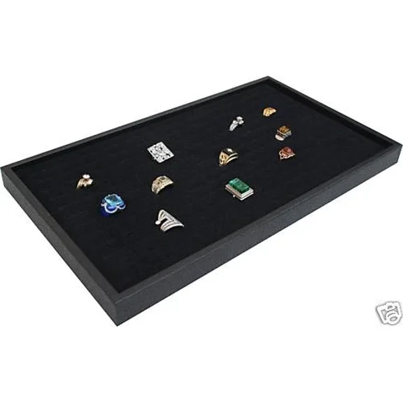 144 Black Ring Jewelry Display Case Orgnizer Insert New