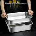 thumbnail image 3 of Shoreew Flat Bottom Square Basin Stainless Steel Extra Deep Lasagna Baking Pan with Lid Non-stick Roasting Casserole Dish, 3 of 6