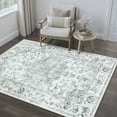 thumbnail image 3 of BERTHMEER Small Area Rugs 3'x5' for Bedroom Bathroom Entryway Kitchen Laundry Rugs Non Slip Washable Vintage Gray Carpets Oriental Dorm Office Entrance Traditional Distressed Throw Rugs, 3 of 6