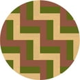 thumbnail image 1 of Ahgly Company Machine Washable Indoor Round Transitional Mahogany Brown Area Rugs, 6' Round, 1 of 7