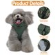 thumbnail image 3 of 1 Uds. Abrigo acolchado de algodón de invierno para perro verde chaqueta con cremallera en la espalda y el pecho con reflectante, 3 of 5