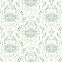 Chesapeake Annapolis Teal Crustation Prepasted Non Woven Blend Wallpaper, 20.5-in by 33-ft, 56.4 sq. ft.