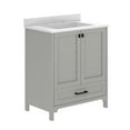 thumbnail image 4 of Flash Furniture Haven 30" Bathroom Vanity with Sink and Storage Cabinet Gray/Black (FSBN430KDGYHBK), 4 of 11