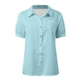 thumbnail image 4 of Casual Women's Shirts Button Down With Pocket Versatile And Stylish For Spring And Summer Perfect For Everyday Wear, 4 of 5
