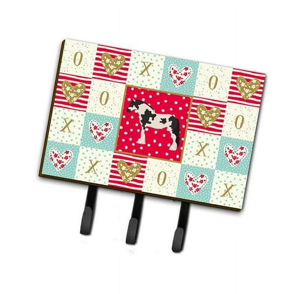 Caroline's Treasures CK5339TH68 Cyldesdale Horse Love Leash or Key Holder, Red, Triple, multicolor