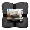 thumbnail image 1 of Cobertor Ligero con Grabado Mainstays Individual Gris, 1 of 4