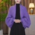 thumbnail image 3 of Fashion Hollow out Knitted Shawl Coat, Women's Knitted Slouchy Wrap Cardigan Shawl Coat, Lightweight Slouchy Knit Cover-Up,Lightweight Women's Knitted Cardigan, 3 of 9