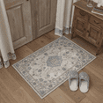thumbnail image 4 of GENIMO 8'x10' Area Rug for Living Room, Washable Non Slip Soft Floral Rug for Bedroom Dining Room Home Office, Dusty Blue Beige, 4 of 7