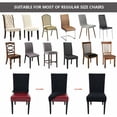 thumbnail image 4 of 4 PACK Dining Chair Covers Fit Stretch Elastic Universal Washable Anti-dust Parsons Chair Seat Protector Slipcovers for Dining Room, Hotel, Ceremony, Wedding, Party(Gray), 4 of 5