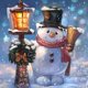 thumbnail image 1 of Taladro de pintura de diamante 5D Kits de bricolaje Cuadro de mosaico de muñeco de nieve de Navidad redondo completo FLhrweasw Nuevo, 1 of 9